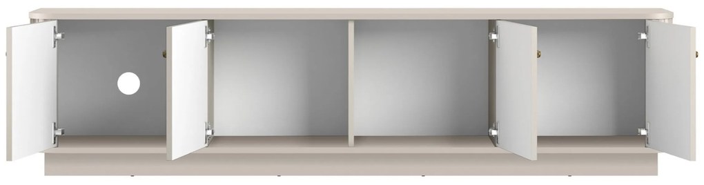 Szafka RTV Vesper 4D 187 cm - kaszmir / złote uchwyty
