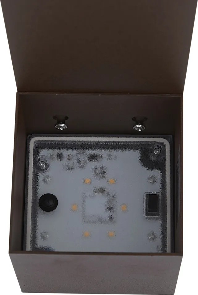 Lampa zewnętrzna rdzawobrązowa 65 cm z LED IP64 ze światłem przyciemnionym i solarnym - Charlene