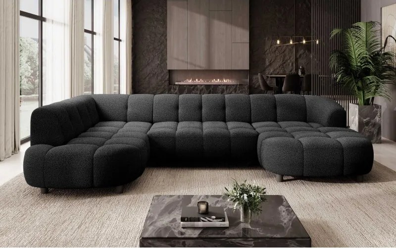 Narożnik VELPA XL Lewostronny z elektryczną regulacją siedziska w tkaninie LOOP 20 WERSAL