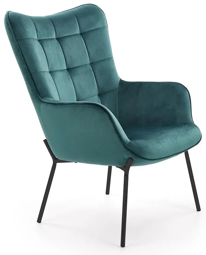 Ciemnozielony fotel wypoczynkowy G1-M06