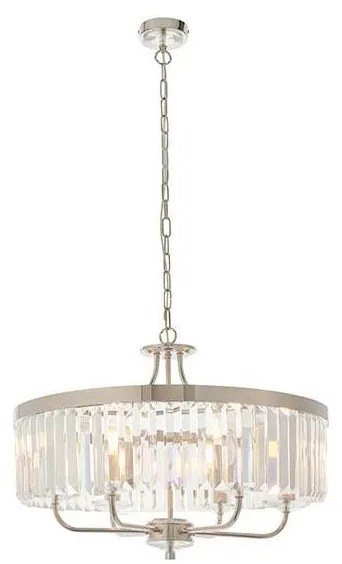 Endon 90263 - Żyrandol na łańcuchu CHESTERFIELD 6xE14/6W/230V średnica 55 cm chrom błyszczący