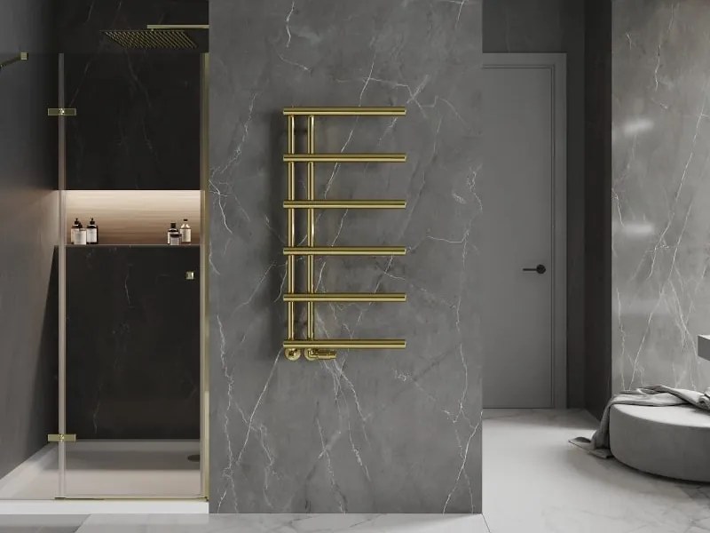 Mexen Jukon grzejnik łazienkowy dekoracyjny 988 x 500 mm, 246 W, złoty - W116-0988-500-00-50