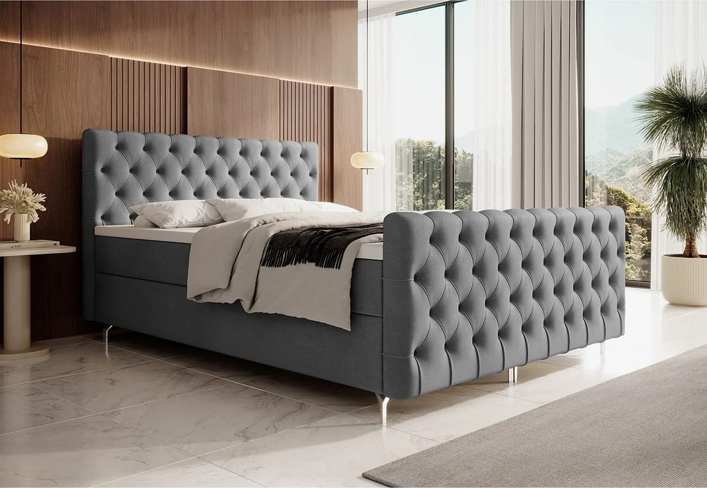 Łóżko kontynentalne Chester Plus 200x200 Monolith 92