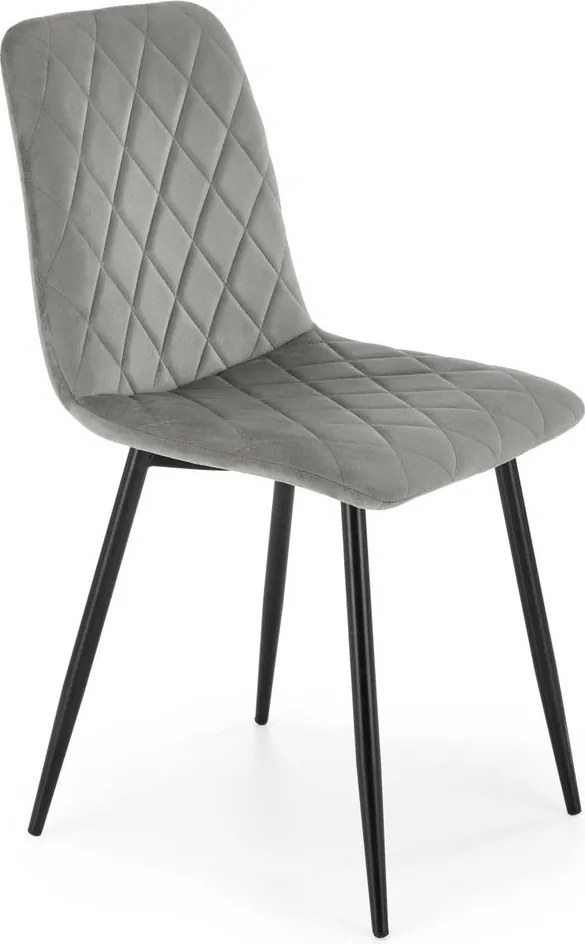 Pikowane krzesło do jadalni K525 Halmar z tkaniny velvetowej