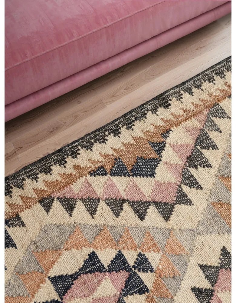 Szary chodnik z juty tkany ręcznie 80x200 cm Roya Parsa – Elle Decoration