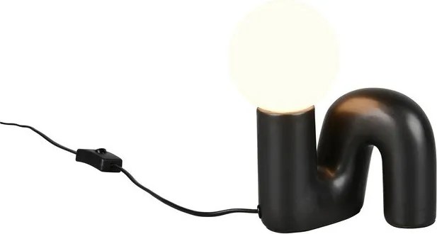 Czarna lampa stołowa ceramiczna (wysokość 21,5 cm) Quinn – Reality