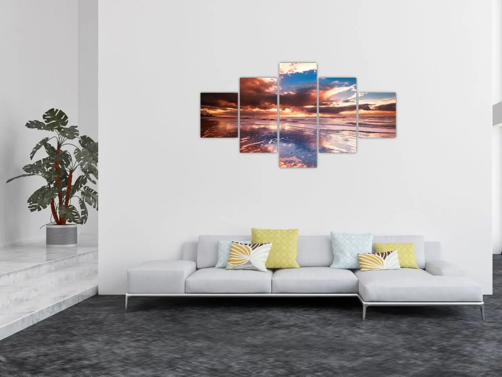Obraz - Wieczorna plaża (125x70 cm)