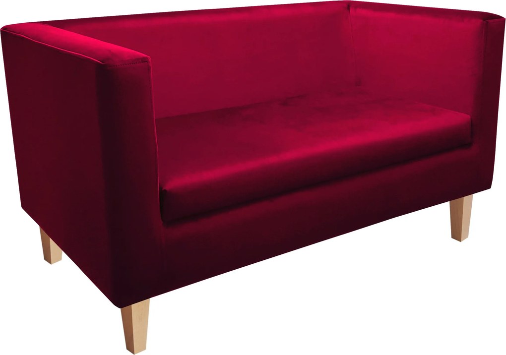 Sofa Monaco : Kolor nogi - Drewno, Kolor tkaniny - VELVET - MG31, Typ tkaniny - Velvet, Wysokość nogi - 15 cm