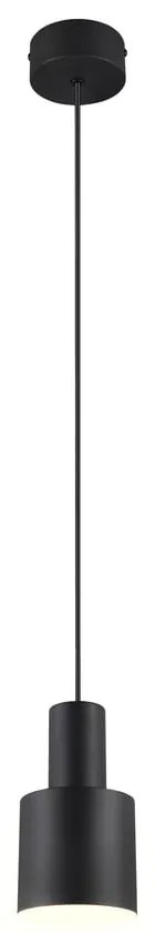 Czarna lampa wisząca z metalowym kloszem ø 12 cm Agudo – Trio