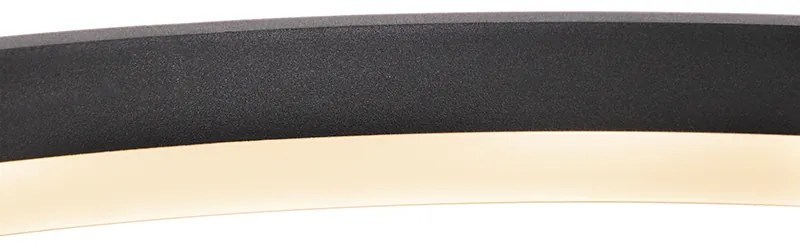 Designerska lampa wisząca czarna 60 cm z LED 3-stopniowy ściemniacz - Anello Nowoczesny Oswietlenie wewnetrzne