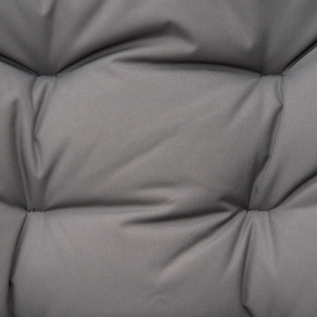 Outsunny Składane krzesło kempingowe, z poduszką siedziskową i oparciem, regulowane, Szary