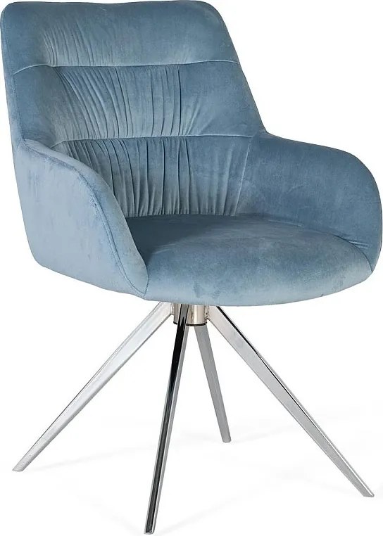 Zestaw 2 foteli tapicerowanych niebieskim welurem