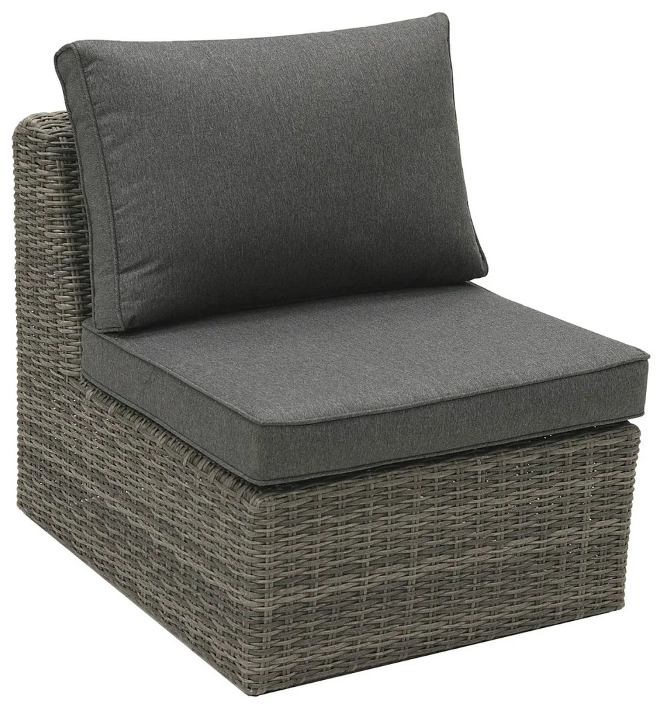 Rattanowy zestaw modułowy BORNEO LUXURY dla 5 osób (szary)