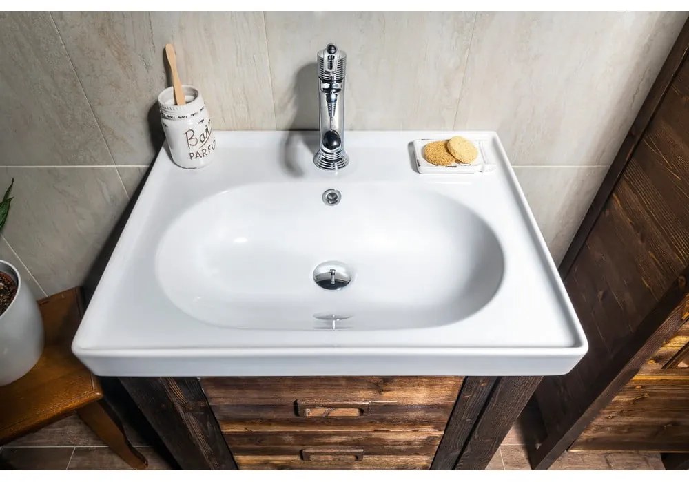 Biała ceramiczna umywalka 60x45 cm Brand – Sapho