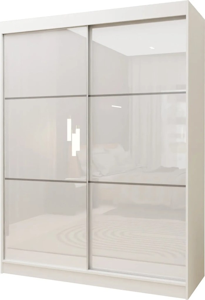 Szafa VITALE - Biały / Front Biały / Bez lustra / Bez szuflad / 150 cm