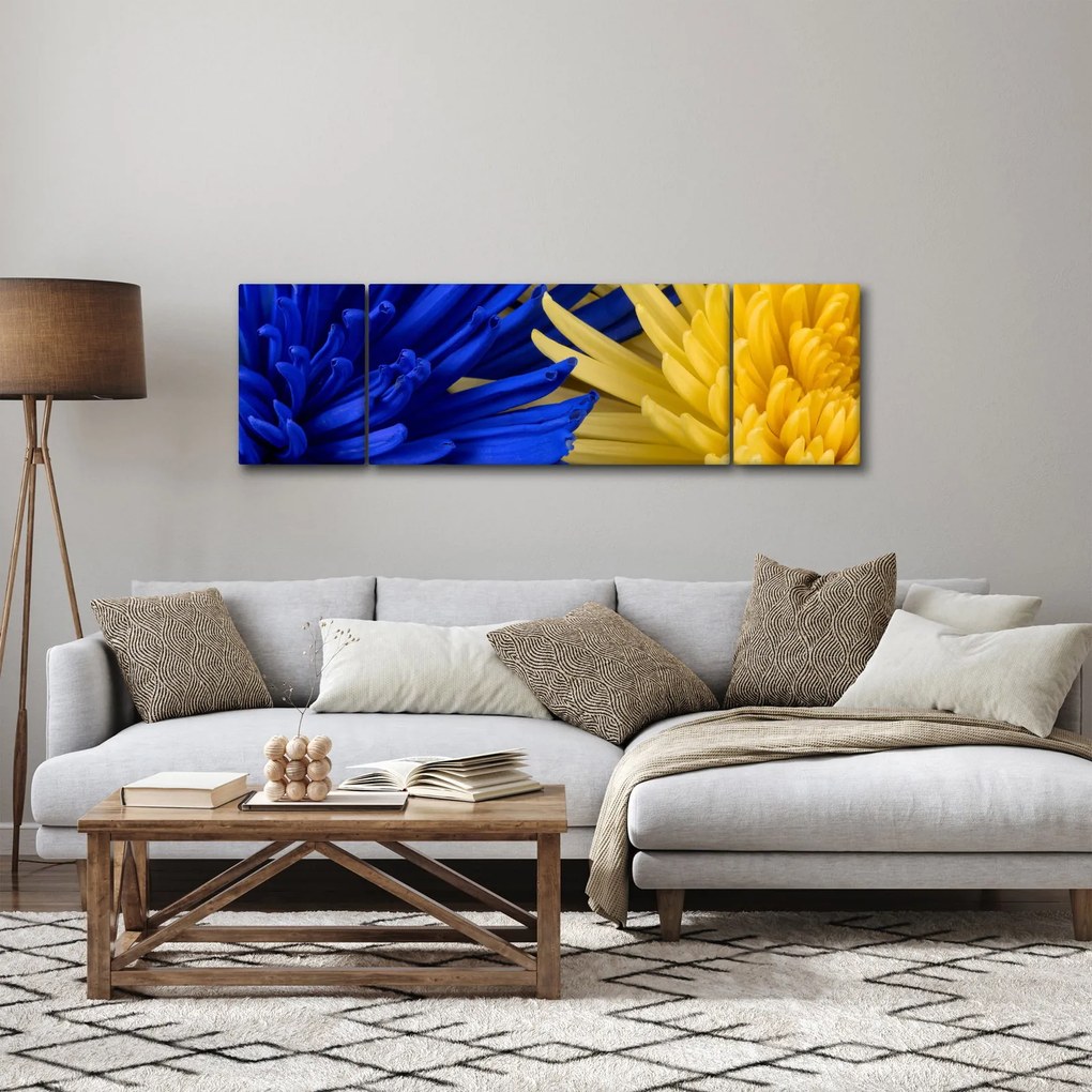 Obraz - szczegóły kwiatów (170x50 cm)