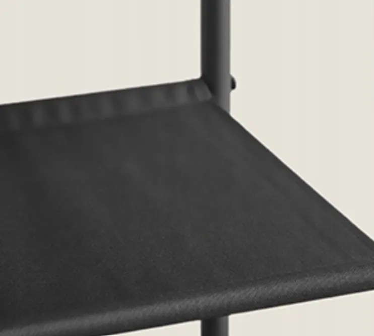 Metalowa ściana przedpokoju LOFT 180 cm, czarna/dąb sonoma