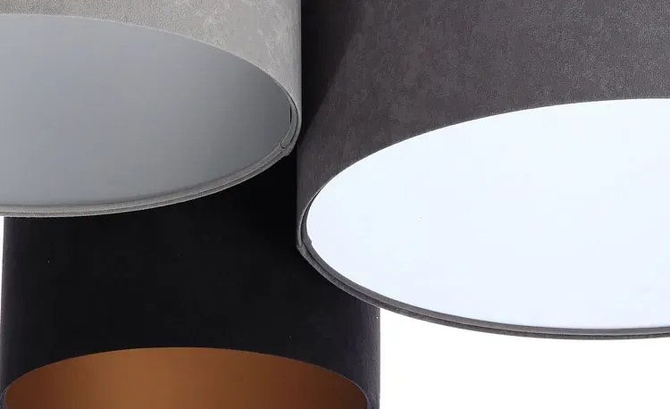 Welurowa plafoniada z 3 abażurami R7-F62