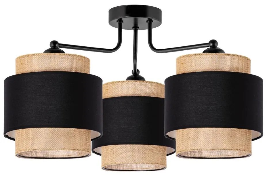 żyrandol natynkowy 3xE27/60W/230V beżowy