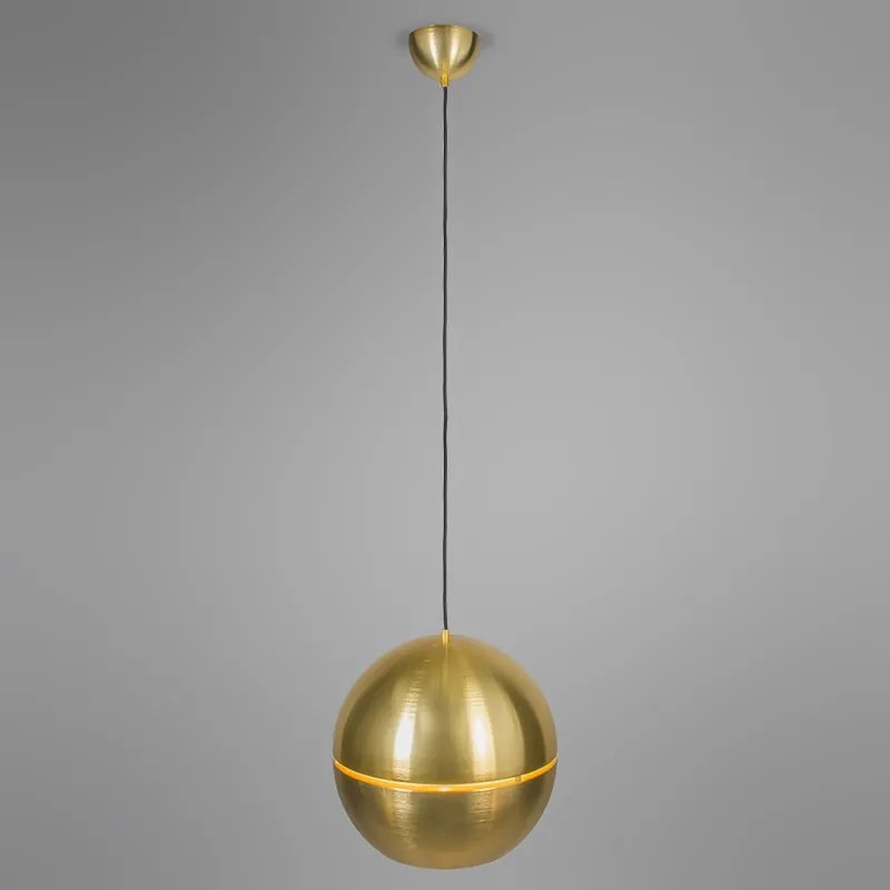 Lampa wisząca w stylu art deco złota 50 cm - Plasterek Retro Oswietlenie wewnetrzne