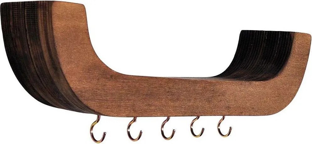 Półka dekoracyjna drewniana – 33 cm x 11 cm x 7 cm – kolor drewna