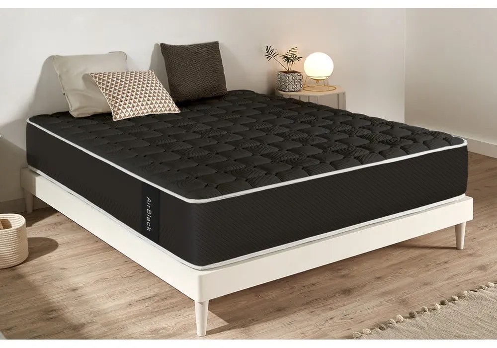 Twardy piankowy materac 100x200 cm Air Black – Moonia