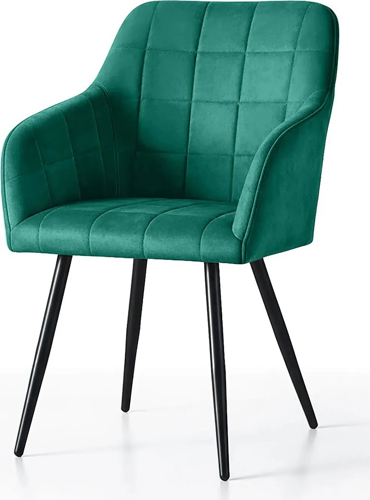 Zestaw 2 zielonych krzeseł tapicerowanych Z6-P52