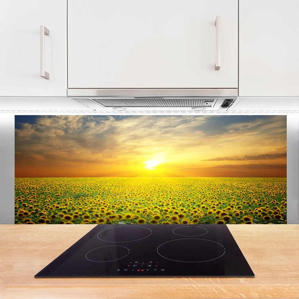 Panel Szklany Słoneczniki Na Słonecznej Polanie