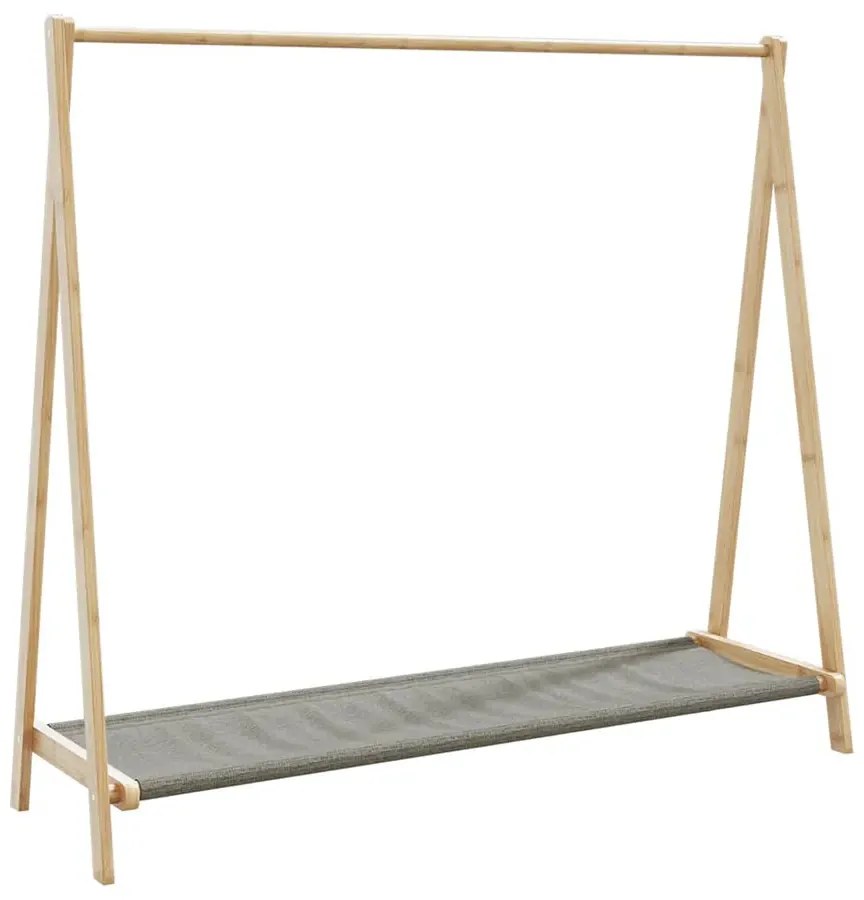 Minimalistyczny na ubrania wieszak z półką H5-F29