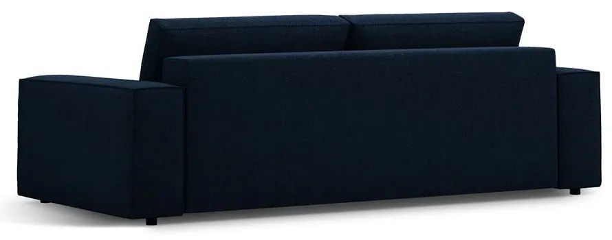 Ciemnoniebieska rozkładana sofa z materiału bouclé 247 cm Jodie – Micadoni Home