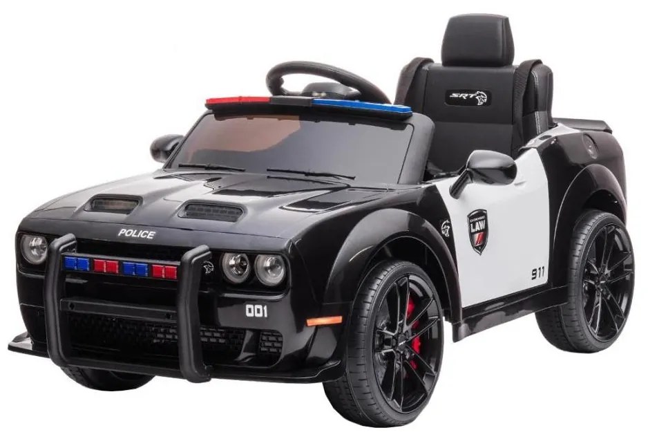 Elektryczny samochód Dodge Challenger Policja 50W/4500 mAh czarno-biały