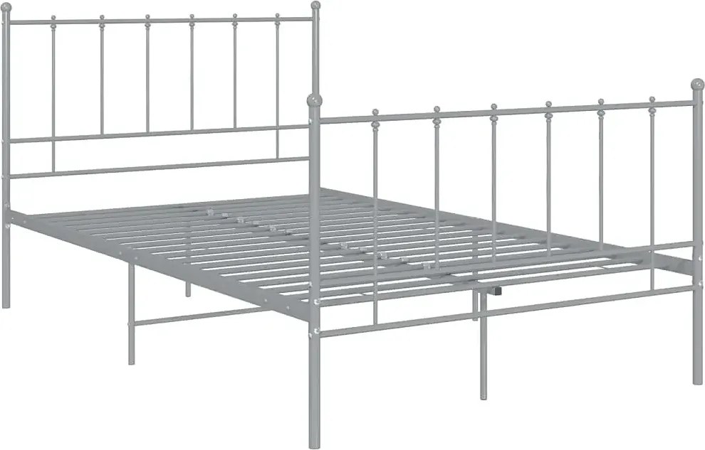 Szare metalowe łóżko industrialne120x200 cm M5-A75