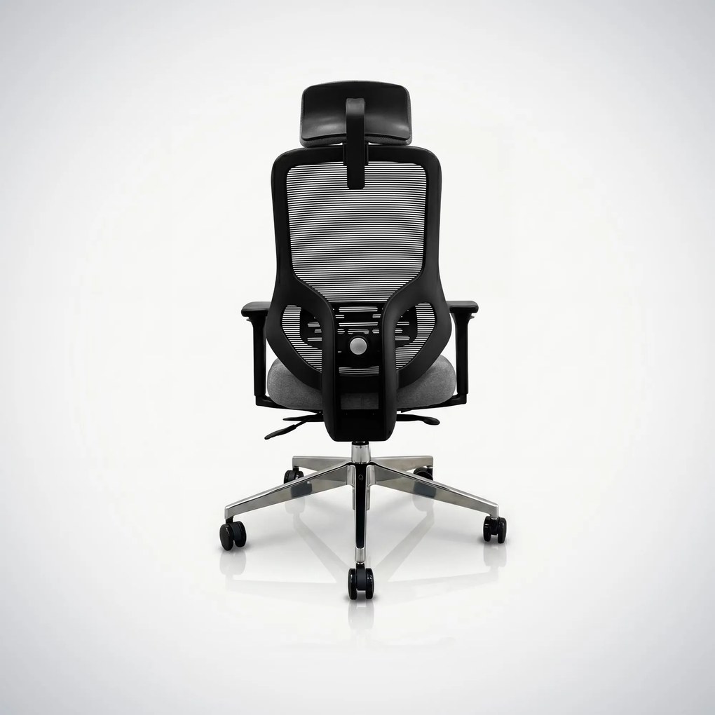 Fotel biurowy ergonomiczny z siatką ciemnoszary: AXIS