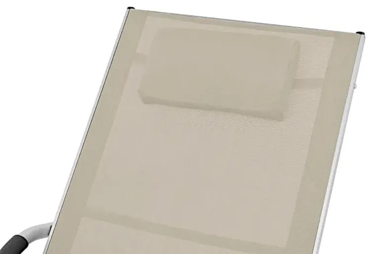 Kremowy nowoczesny leżak ogrodowy S2-A05