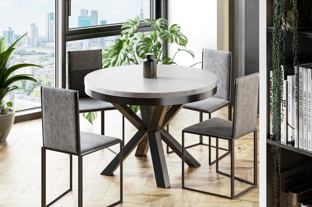 Industrialny stół rozkładany Narvic 120-196 cm