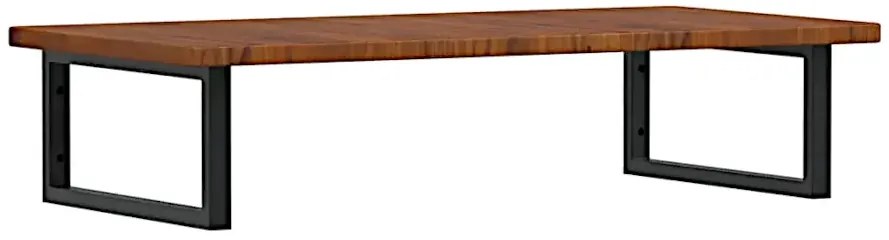 Ciemnobrązowa półka 100x50 czarne uchwyty B7-N06