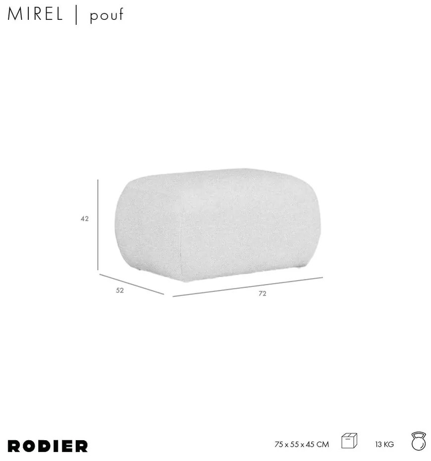 Brązowy podnóżek z materiału bouclé Mirel – Rodier