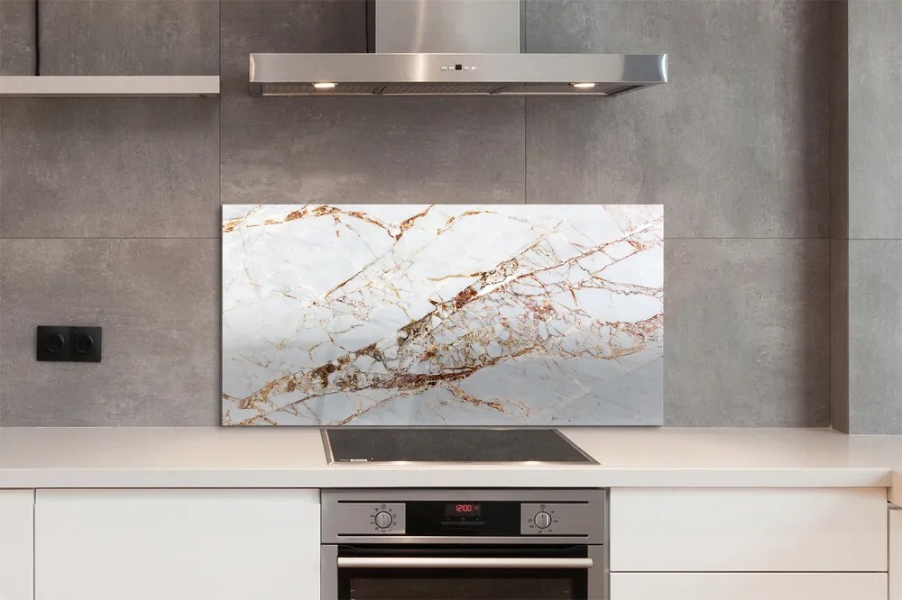 Panel szklany do Kuchni Luksusowa Ściana Marmurowa