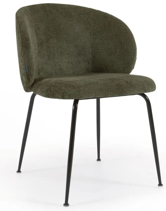 Zielony tapicerowany fotel jadalniany Minna – Kave Home
