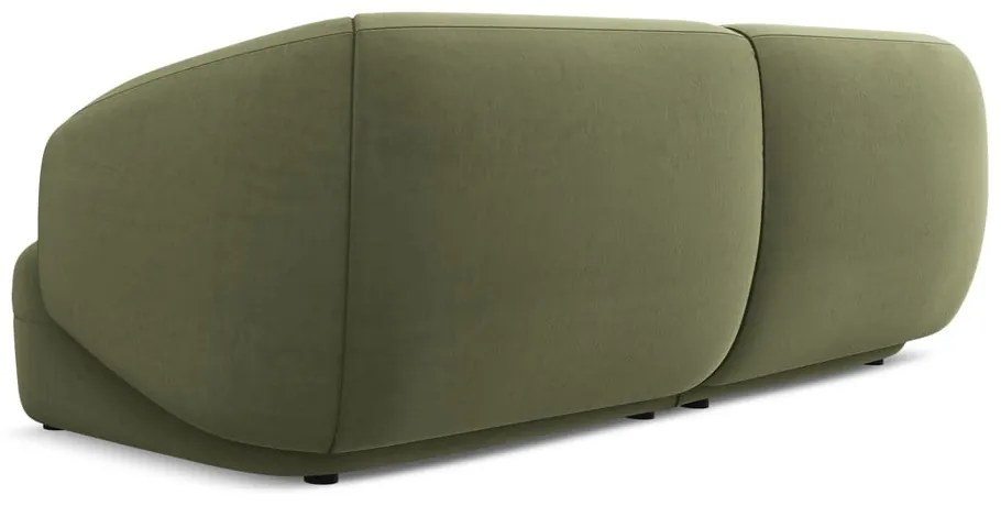 Zielona aksamitna sofa 232 cm Moana – Makamii