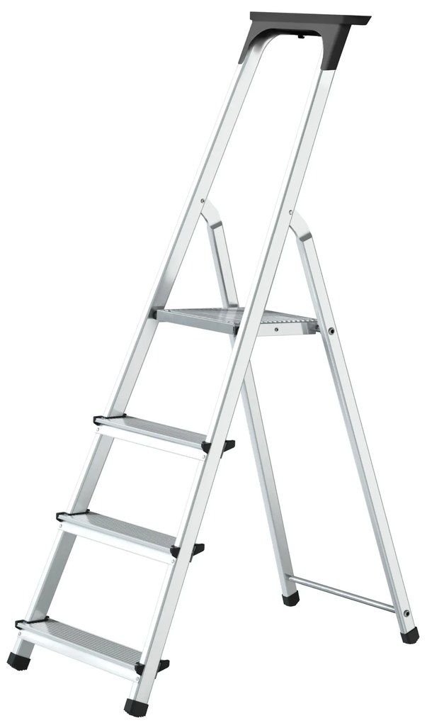 Drabina domowa jednostronna Domo Z 1x4 125kg z półką 152cm MOTIVE