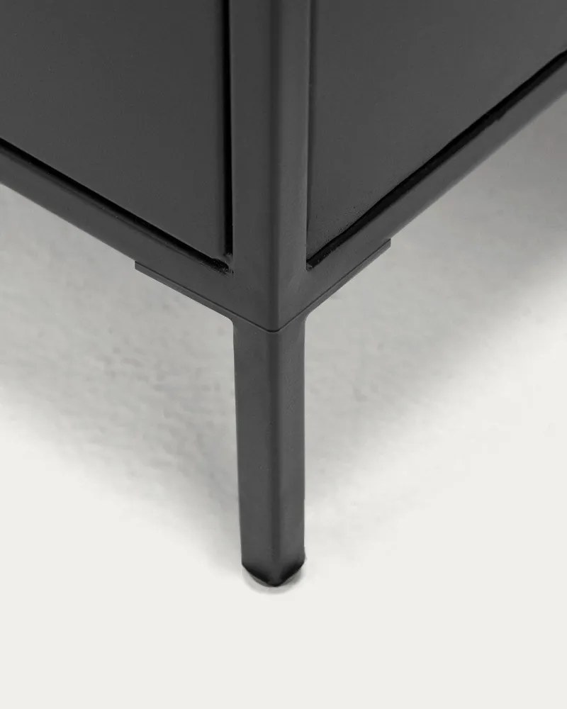 Czarna stalowa szafka nocna Shantay – Kave Home