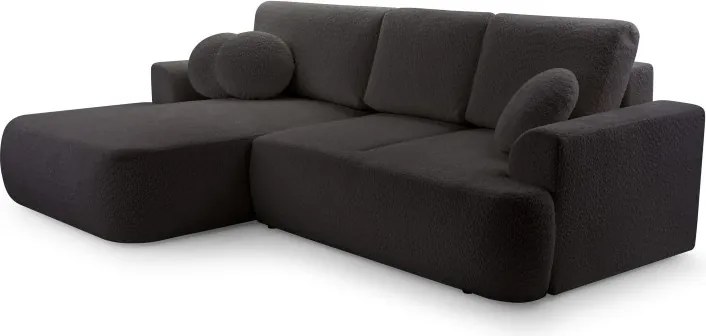 Narożnik VELO wolnostojący układ L strona Lewa z funkcją spania w tkaninie Coral 60