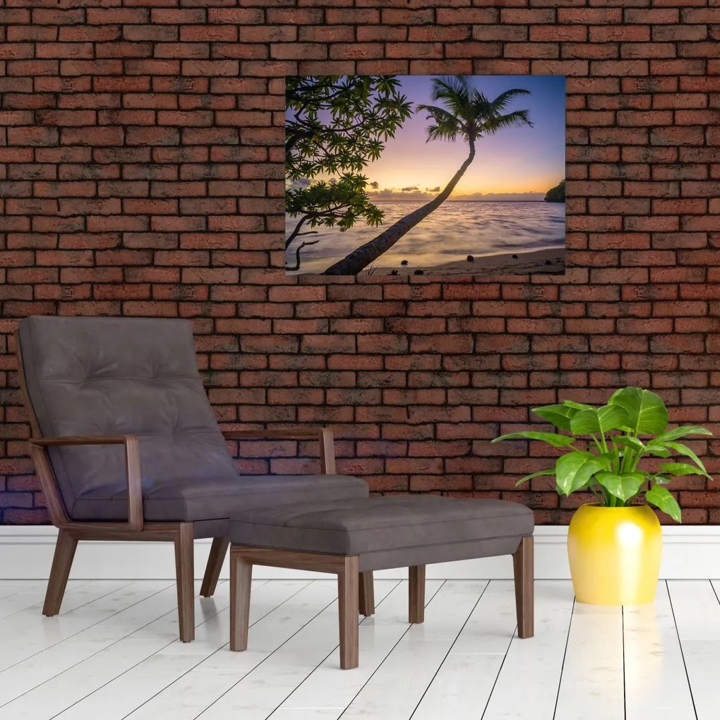 Obraz palmy na plaży (70x50 cm)