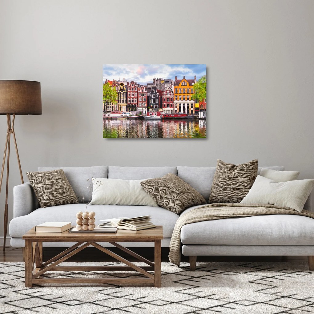 Obraz na szkle - Amsterdam, domy tańca (70x50 cm)