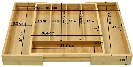 Rozsuwany wkład na sztućce E6-C14