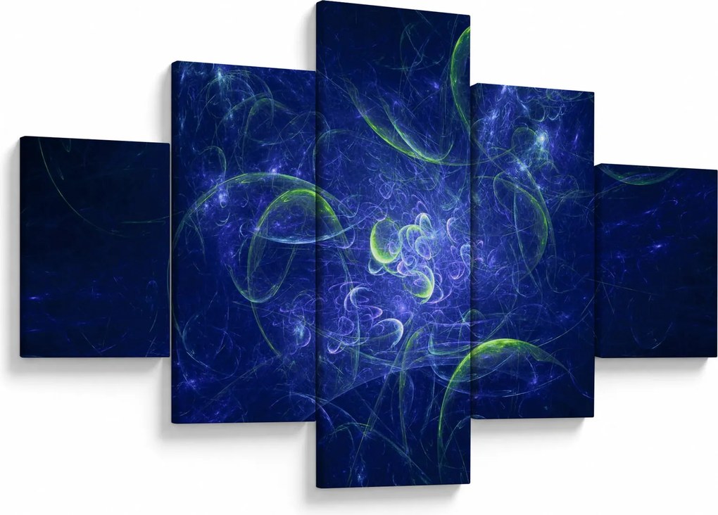 Obraz - niebieska abstrakcja (125x70 cm)