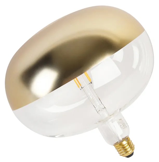 Żarówka LED E27 z możliwością ściemniania, lustrzana, złota, 6W, 360lm, 1800K