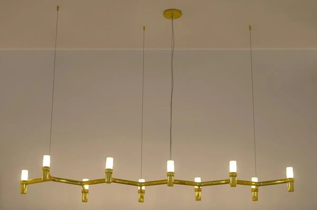 Szeroka lampa wisząca ze szklanymi kloszami Atomic Long