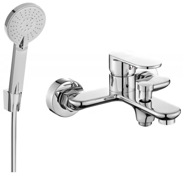 Mexen Milo R40 bateria wannowa z zestawem prysznicowym, chrom - 7133R40-00